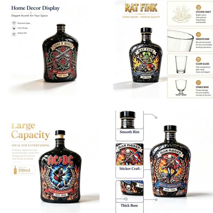 Rock  Pattern Whiskey Decanter - Vintage Collectible Bottles ulasan dan harga