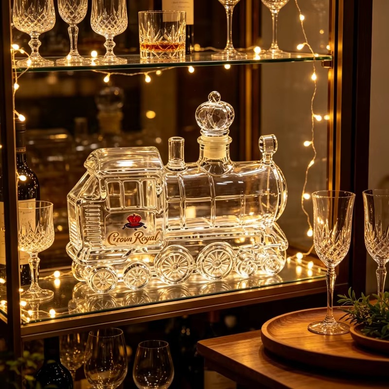 Vintage Steam Train Glass Deca - Vintage Collectible Liquor Bottles ulasan dan harga