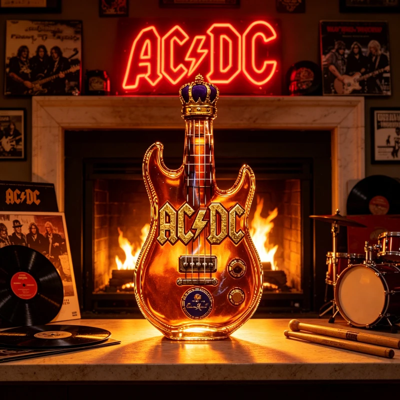 Retro Electric Guitar Shaped W - Vintage Collectible Liquor Bottles ulasan dan harga